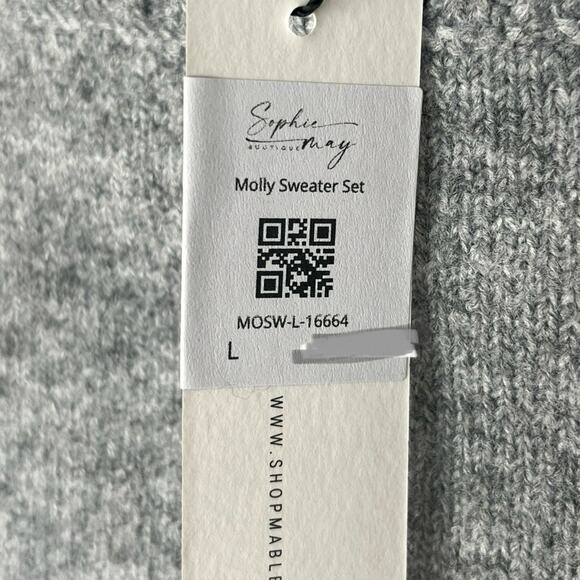 Mable Molly cozy sweater lounge set grey large NEW - Picture 13 of 15